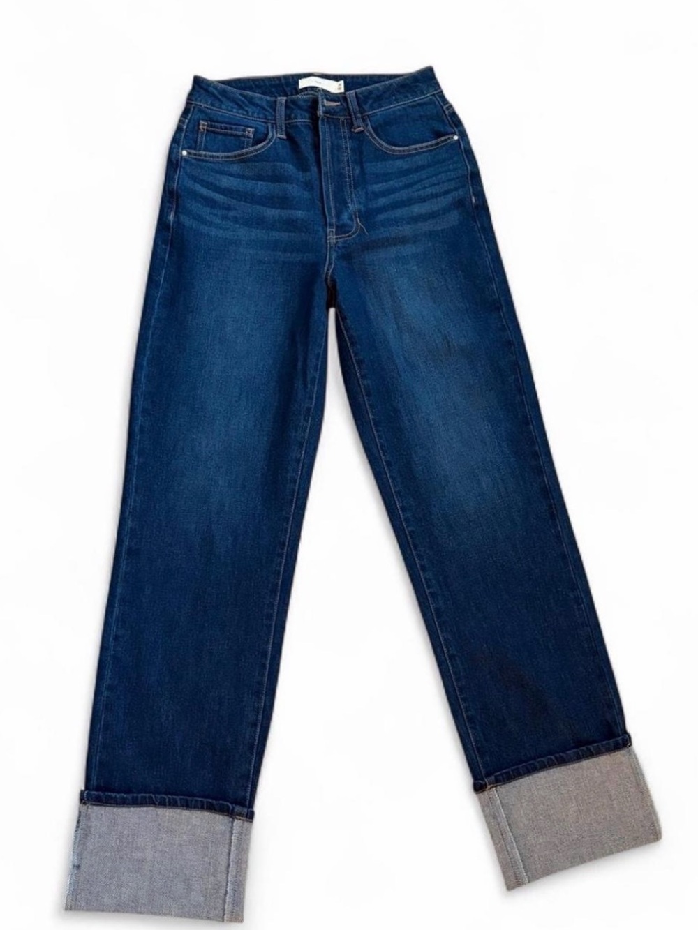 Dark Blue Straight-Leg Jeans